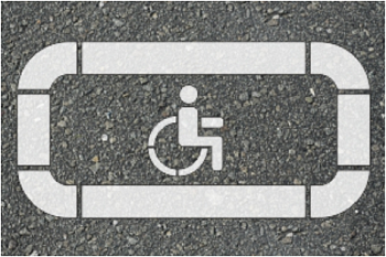 Трафарет для нанесения разметки "Инвалид", 1600*800мм